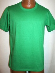 Vintage 80s RUSSELL ATHLETIC Green Basic 50/50 T-SHIRT Adult M Single Stitch NOS