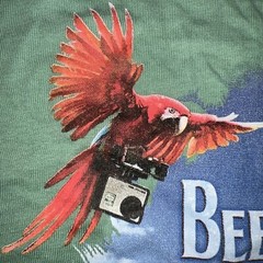 Vintage Tommy Bahama ‘Been There, Drone That’ Parrot w GoPro On Beach Shirt Med