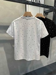 Sparkly Star Sequin Men’s Short Sleeve T-Shirt Casual Cotton Blend Crew Neck Tee