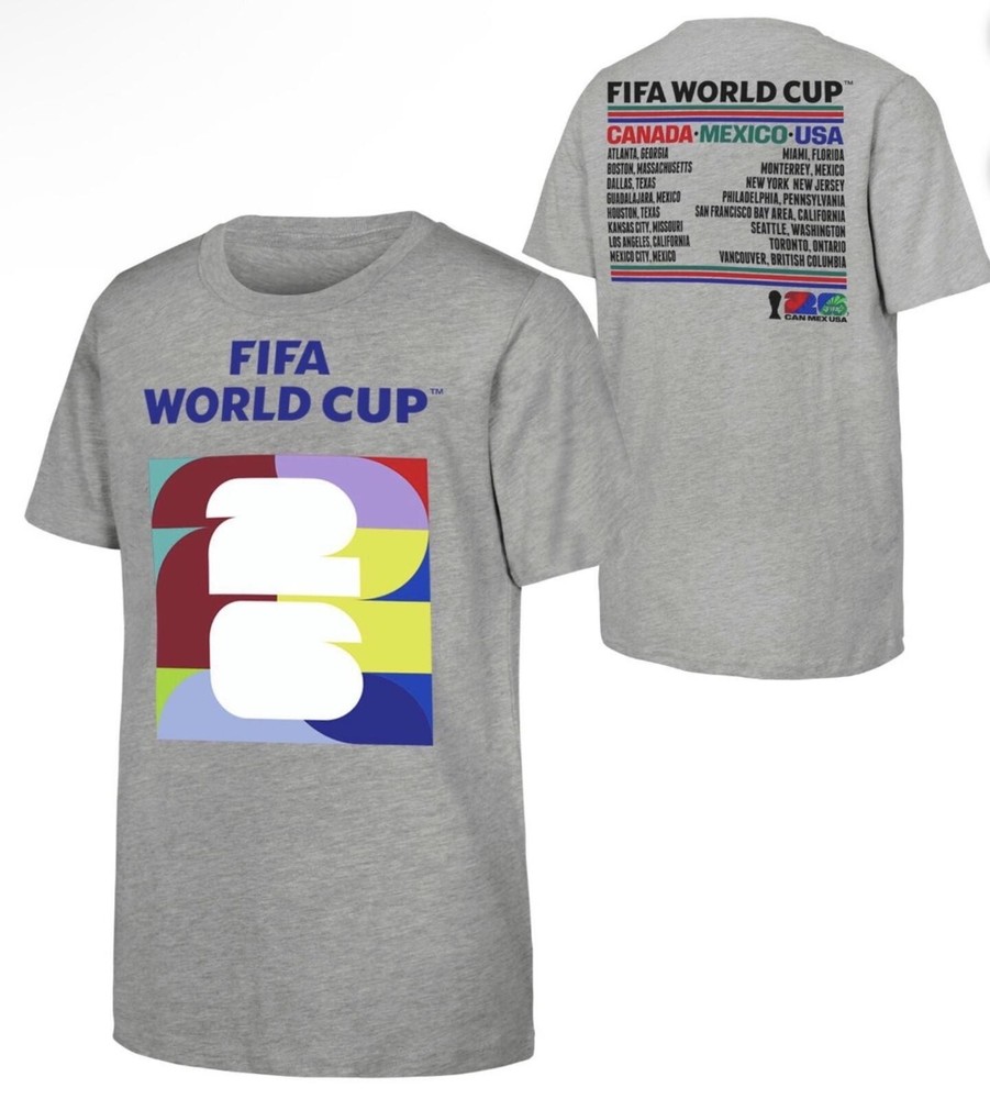 FIFA World Cup 2026 Official Licensed Men’s XL Gray T-Shirt NWT