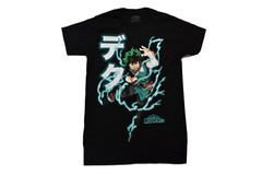 My Hero Academia Mens Deku Izuku Midoriya Shoot Style Lighting Shirt New S