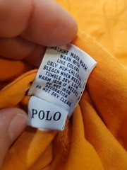 Vtg Polo Ralph Lauren Embroidered Logo T Shirt Apricot Pocket Short Sleeve Med