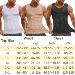 Men’s Slimming Body Shaper Belly Chest Gynecomastia T-Shirt Compression Tank Top