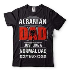 Mens Albanian Dad T-shirt Father’s Day Gift Albanian Patriotic National Shirt