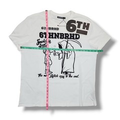 6th NBRHD “No Smoke” Crew Neck White T-Shirt Men’s XL NWT