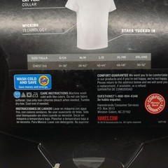 Hanes 4 Tagless T-Shirts Small 34-36″ Comfort Fit Soft White Lay Flat Collar