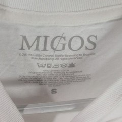 Migos T Shirt Mens S White Short Sleeve Crew Neck Graphic Print New