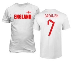 England Soccer #7 Jack Grealish World Football Fans Adult and Youth T-Shirt