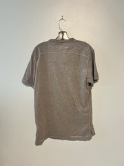 Arizona Jean Co Distressed Graphic Henley T-Shirt Gray Y2K Collegiate Style