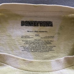 2020s Nintendo Donkey Kong T Shirt Mens Size 2XL Yellow Acid Wash Dye Video Game
