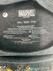 Marvel Comics Men’s XXL Character Collage Print T-Shirt Gray Mad Engine Avengers