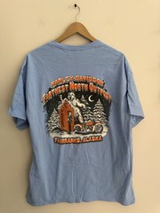 Harley Davidson Fairbanks Alaska Outpost Graphic Print T-Shirt In Blue Sz XL