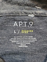 APT.9 Hooded Shirt Mens L Cotton/Poly Blend Performance Premier Flex Gray Heathr