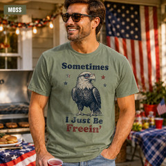 Sometimes I Just Be Freein Vintage Retro Shirt Eagle 4th July Freedom Dad Gift