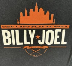 Billy Joel The Last Play At Shea 2008 T Shirt Adult Size L Black Cotton Graphic