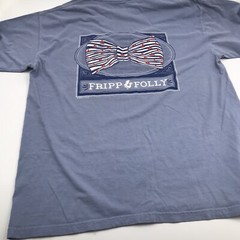 Fripp & Folly Straight Southern Blue Pocket Tee Short Sleeve Sail Boat T Shirt L