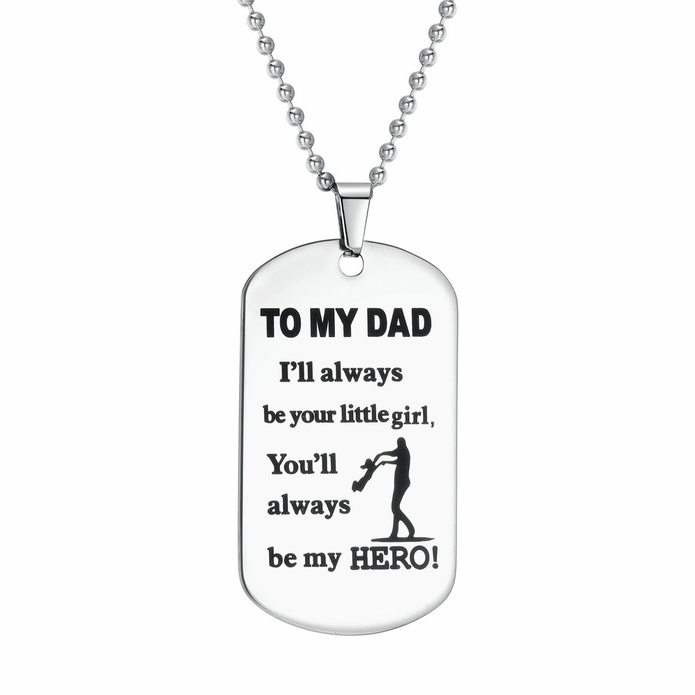 Dog Tag Gifts for Dad Father Dad Gift Idea Stainless Steel with Gift Box