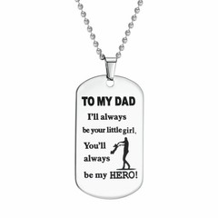 Dog Tag Gifts for Dad Father Dad Gift Idea Stainless Steel with Gift Box