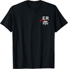 ER RN Nurse Heartbeat Medical Pocket Design Healthcare Gift T-Shirt