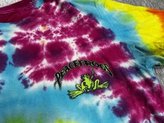 Peace Frogs Shirt Mens Medium Tie Dye Back In The Day Hippie Graphic Tee T-Shirt