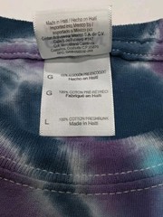 New Tie Dye Men’s T-Shirt Purple Blue Adult Large Multicolor Summer Swirl Spiral