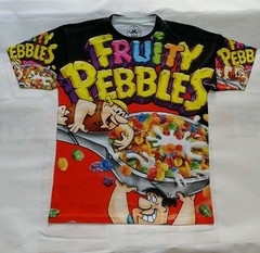 Custom Fruity Pebbles black T Sublimated Shirt powder legend foams cereal