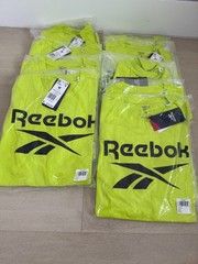 REEBOK Identity Big Logo T-Shirt sz M MEDIUM Acid Yellow i[