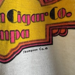 Vintage 70s Thompson Cigar Tampa FL Smokers Make Better Lovers Ringer T Shirt