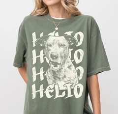 Custom Retro Dog Photo Comfort Tee Personalized Pet Portrait
