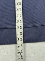 Iron & Resin Michigan Henley Shirt Fits XL Blue Thermal Waffle Knit Longsleeve