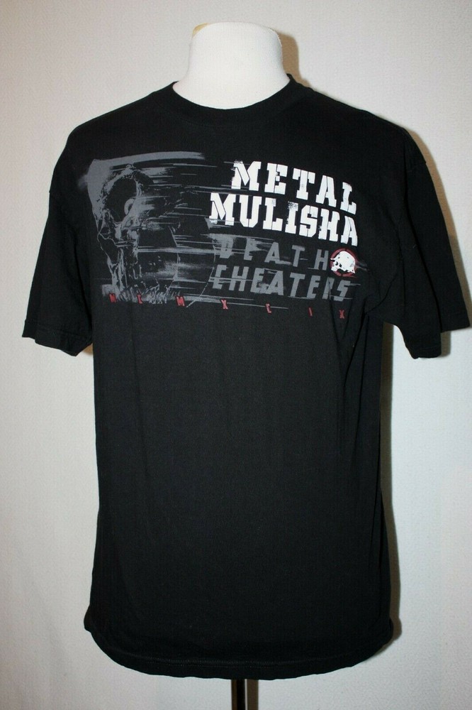 Metal Mulisha Sz Large Death Cheaters Black T Shirt