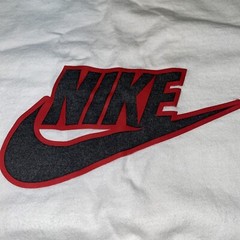 VTG Nike Shirt Mens Large White Red Essential Center Swoosh Check 90s Y2K-Flaw