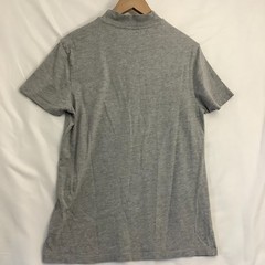 New Look Men’s Medium Grey Marl Quarter Zip Funnel Neck T-Shirt Short Sleeve