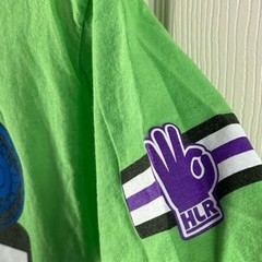 WWE Wrestling Authentic Respect Lime Green Never Give Up Graphic T-Shirt Sz Med