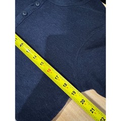 Hugo Boss Slim Fit Henley Shirt Mens Large Navy Blue Cotton Short Sleeve Knit