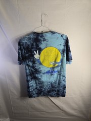 ALAB Blue Tie-Dye Alien Peace Shirt Medium Smiley 3-Eye 100% Cotton