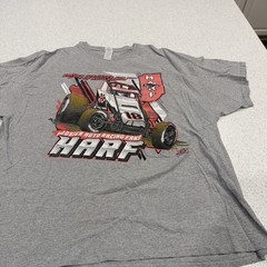 2018 Vintage Harf Racing Tee Single Stitch, Gray w/ graphics racing tee 2xl