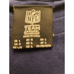 NFL Team Apparel Los Angeles Rams Mens Large Navy Blue Gold Jersey Style T-Shirt