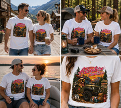 Adventure Awaits Dog Lover Camping Jeep Off Road Golden Retriever Shirt