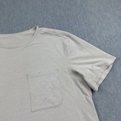 Lululemon Shirt Mens Large Beige Chest Pocket Relaxed Fit Oxford Crewneck Casual