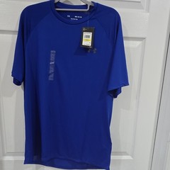 New With Tags Under Armour Men’s Shirt Blue M Short Sleeve UA Tech 2.0