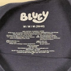 Bluey Shirt Medium Navy Whaddup Party People Cartoon Graphic Tee Bingo Bandit