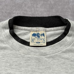 Vintage 80s Galt California Shirt Mens X Ringer Globe Tourist Mountain
