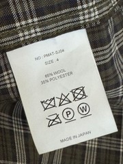 PHIGVEL FISHERMAN’S SHIRT Size 4 Black Fade Check Short Jacket