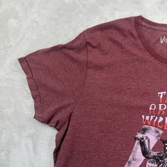 Men’s XL Jack & Jones T-Shirt Maroon Take a Ride on the Wild Side Motorcycle Leg