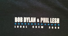 Vintage Bob Dylan & Phil Lesh Concert Crew T-Shirt Size XL 100% Cotton Nvr Worn