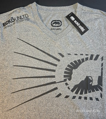 Ecko Unltd Men’s V-Neck Grey Marled Logo T-Shirt Sizes S, M, L, XL NWT
