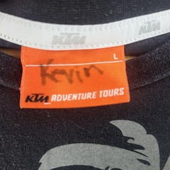 KTM Adventure Tours Shirt Mens Large Black Go Hard Go Home Finisher 2015 MX