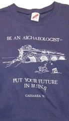 VGT Jerzees Graphic Print T Shirt Mens XL Caesarea Maritima in 87 archaeologists
