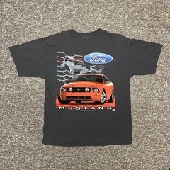 Hard To Find Vintage Ford Mustang GT Muscle Y2K SpellOut Graphic Racing Car Tee